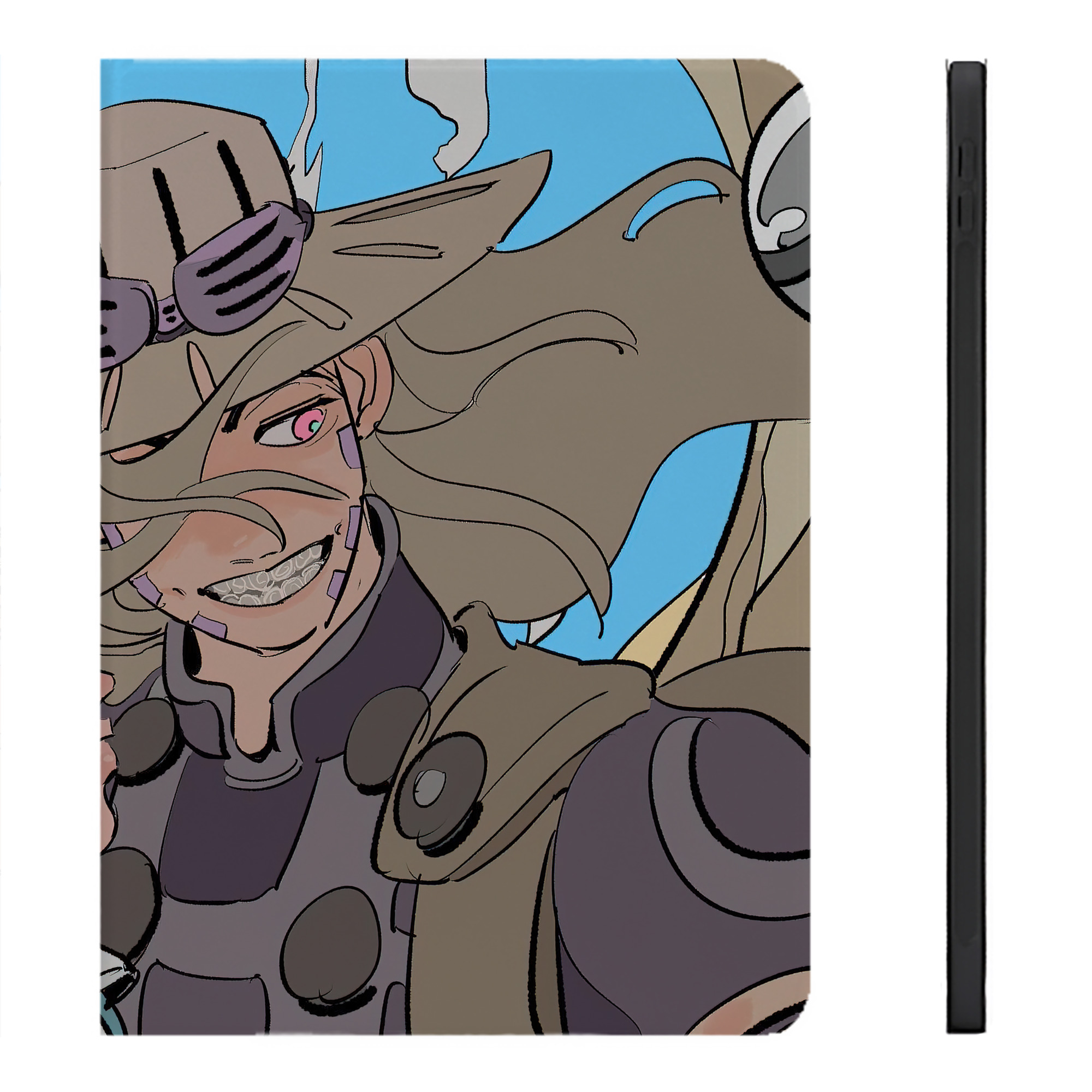 （画像用） ジョジョの奇妙な冒険 JoJo's Bizarre Adventure IPadケース ペンホルダー付き ブックスタイルデザイン